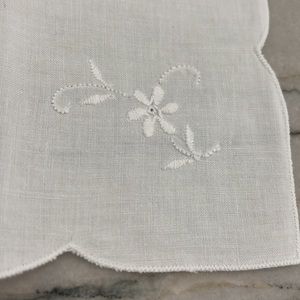 3 Vintage White Linen Table Napkins - No Stains